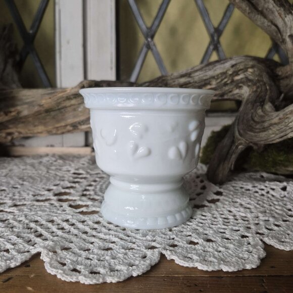 2 Vintage Milk Glass Planters - Picture 7 of 9